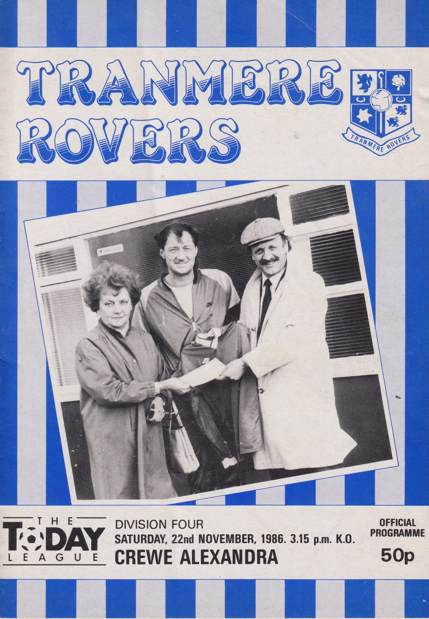 Tranmere Rovers v Crewe Alexandra match programme